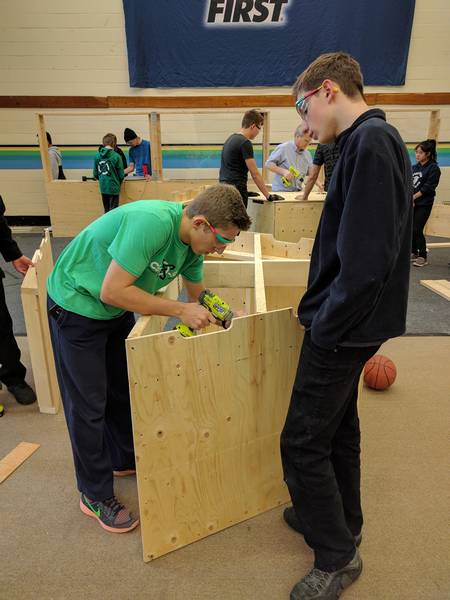 Building the Steamworks practice field at the Robodrome