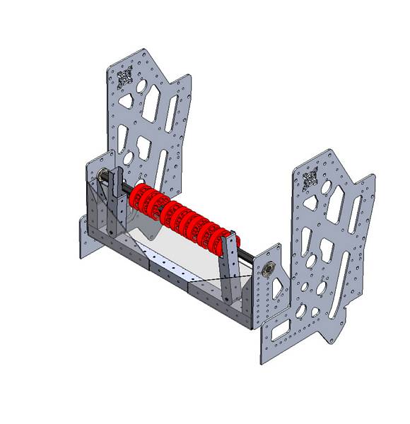 CAD model of Oscar's fuel and gear intake