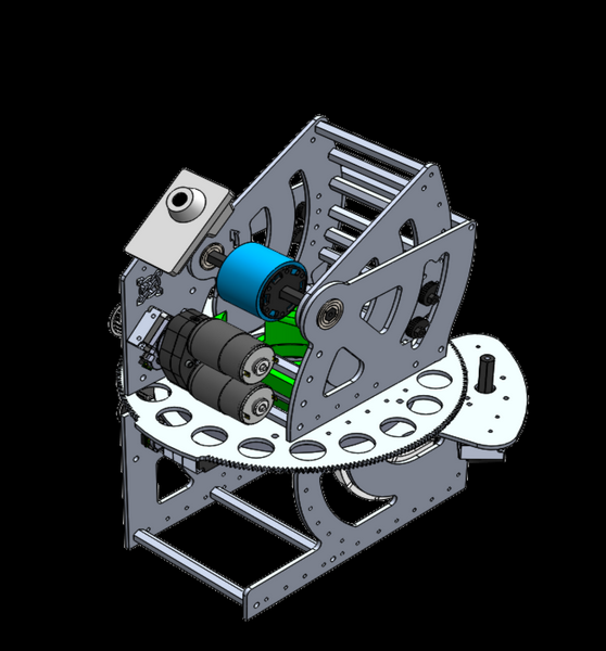 CAD model of Oscar's turret and shooter