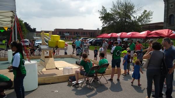 Garnering a crowd at the Tesla Electric Festival