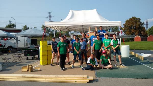 Team photo at the Tesla Electric Fair