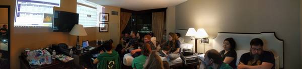 Panoramic view of our Detroit World Championship scouting meeting