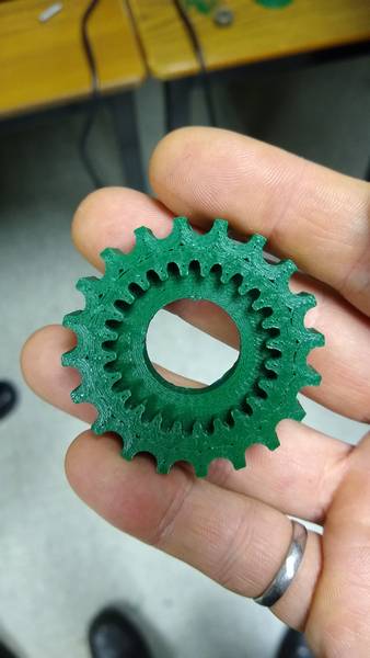 A 3D-printed drive pulleys