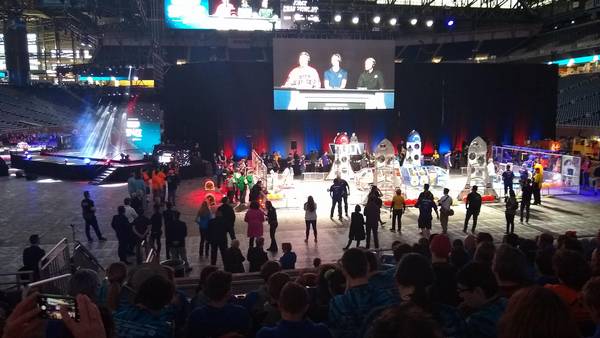 Full view of the FIRST Championship Einstein field