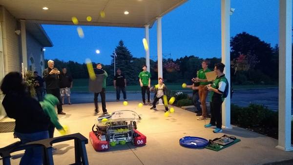 Demoing our 2017 robot, Oscar, at the Southbrook Golf Club