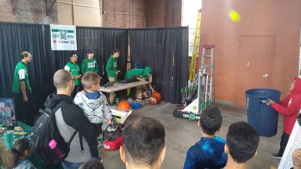 Getting that perfect arc at the Maker Faire