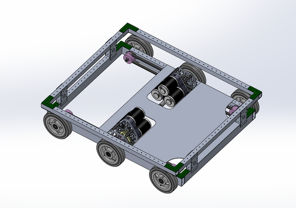 CAD model of the drive chassis