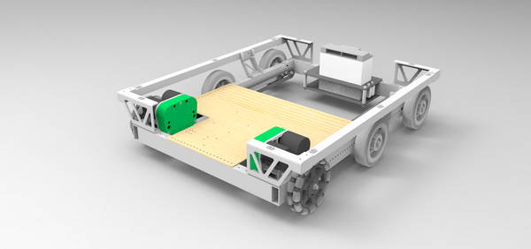 CAD model of drivetrain