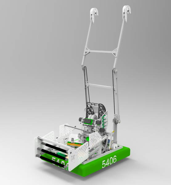 CAD model of Mo, climber extended